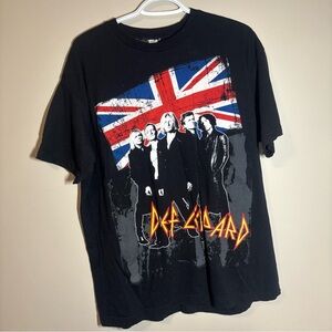 Tultex Black Def Leppard Graphic Tee